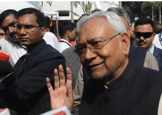 Nitish on Lalu