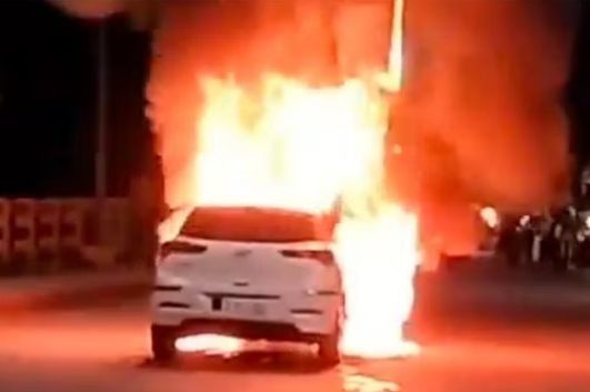 Fire in Car